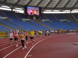 arrivo allo stadio olimpico