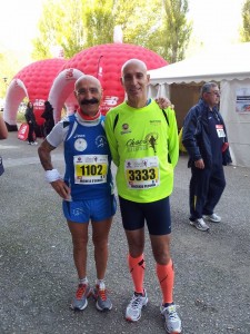 Atl. - Michele D'Errico con Vincenzo Pecunia alla maratona di Perugia