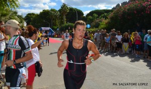 Caterina Bonanno in azione al Triathlon di Palermo (Foto di Salvatore Lopez