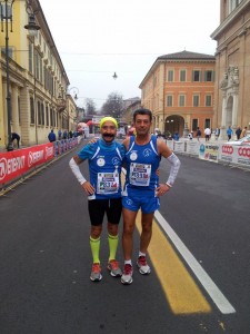 Atl. - Michele D'Errico (a sinistra) e Filippo Struppa alla maratona di Reggio Emilia