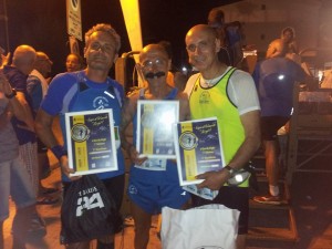 - Atl. - da sinistra, Damiano Ardagna, Michele D'Errico e il mazarese Vincenzo Pecunia alla 6 ore di Capo d'Orlando