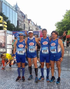 - Atleti Pol. Marsala Doc a Praga - da sinistra, Sciacca, Genna, Valenza e Sorrentino